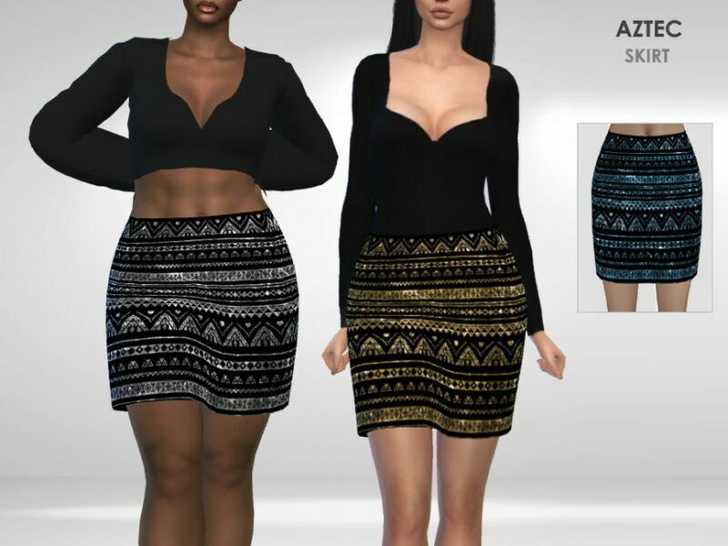 Aztec Skirt By Puresim Sims 4 CC