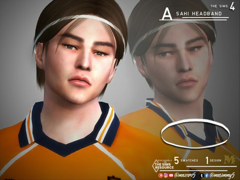 Azumane Asahi Headband By Mazero5 Sims 4 CC