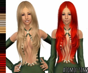 B-Flysims Hair 018 Retexture By Atomic-Sims Sims 4 CC