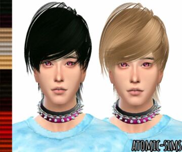 B-Flysims Hair 023 Retexture By Atomic-Sims Sims 4 CC