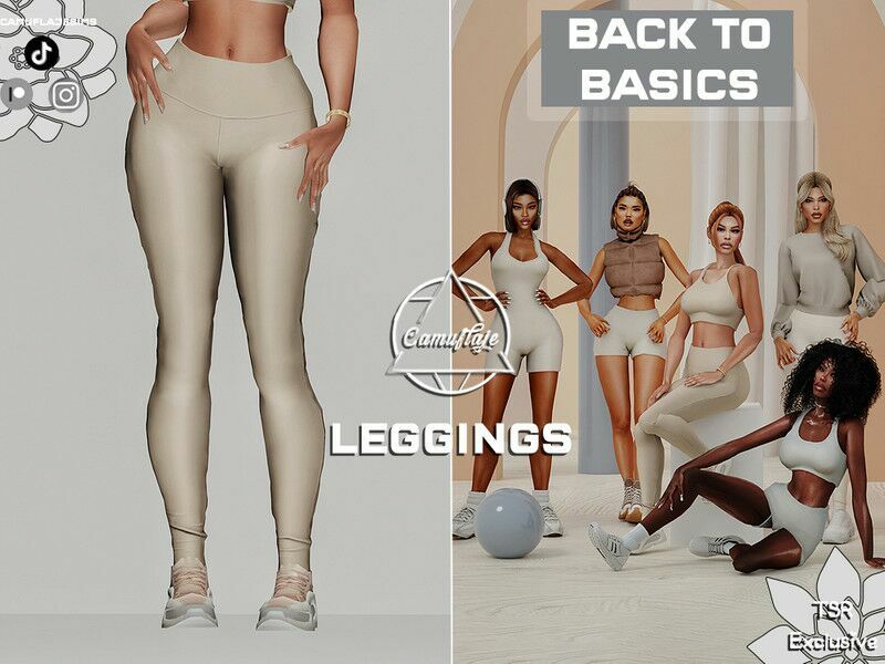 Back To Basics Collection – Leggings By Camuflaje Sims 4 CC