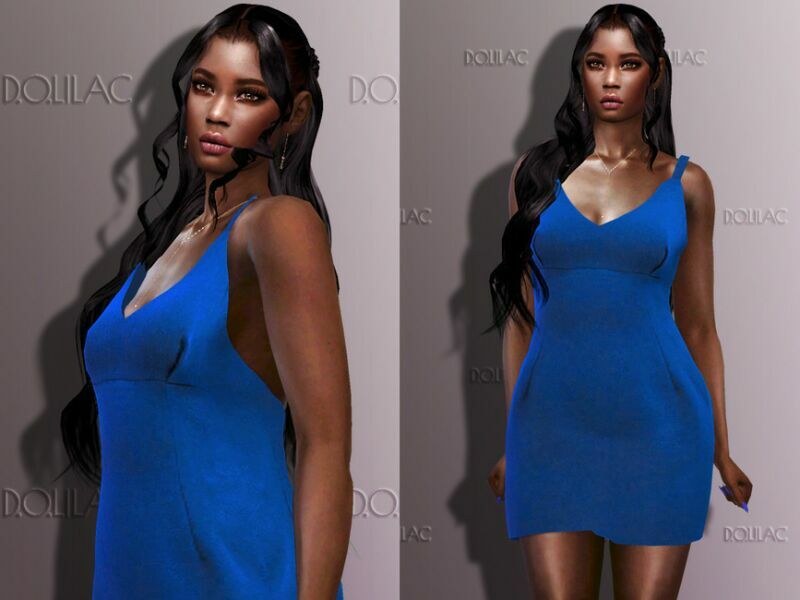 Backless Dress DO278 Sims 4 CC