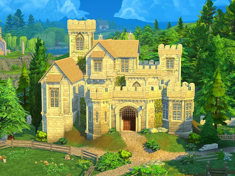 Balinor Castle – NO CC Sims 4 CC