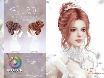 Ballet Plate Hair (Swan) By S-Club By S-Club Sims 4 CC