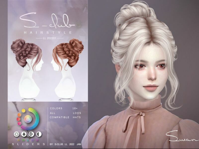 sims 4 cc ballet plate hair swan by s club by s club 2