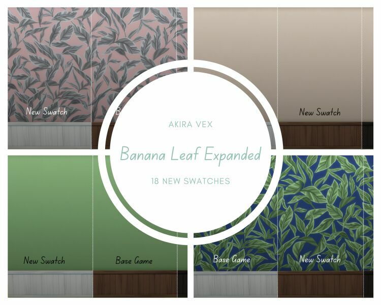 Banana Leaf Expanded Sims 4 CC