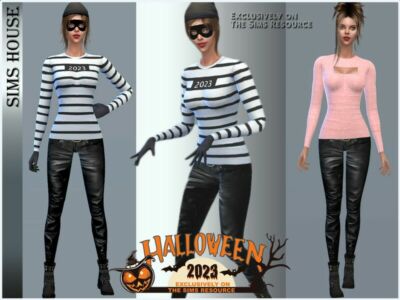 Bandit Costume For Halloween Sims 4 CC