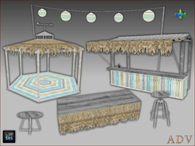 Beach BAR Sims 4 CC