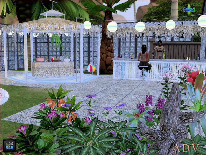 sims 4 cc beach bar 3