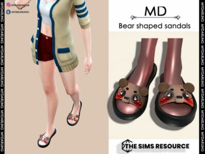 Bear Shaped Sandals Adult By Mydarling20 Sims 4 CC