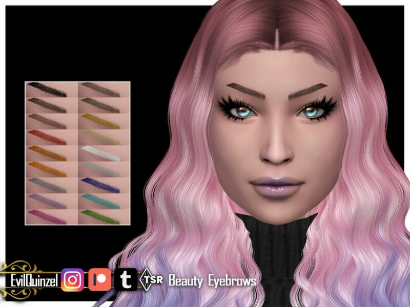 Beauty Eyebrows By Evilquinzel Sims 4 CC