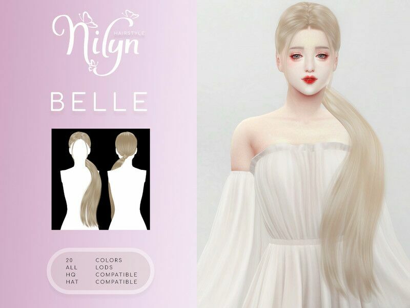 Belle Hair – NEW Mesh In / Female Sims 4 CC