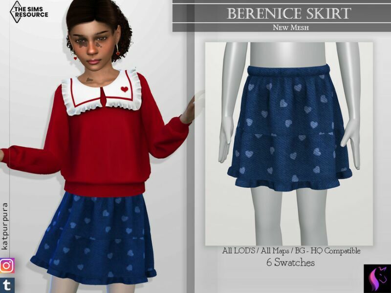 Berenice Skirt By Katpurpura Sims 4 CC