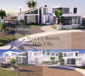 Beverly Hills Villa |CC Free By Mrsbarbiex3 Sims 4 CC