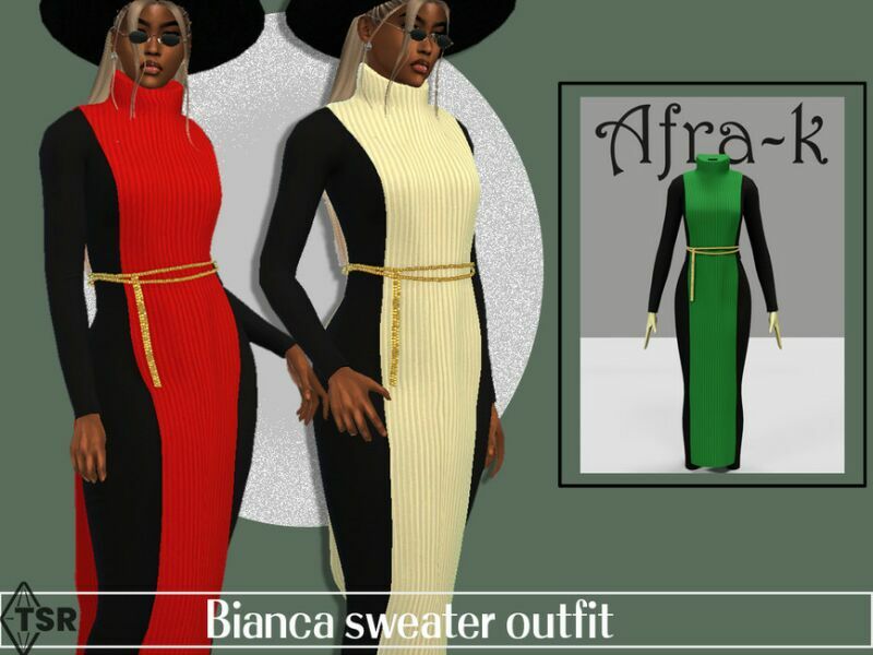 Bianca Turtleneck Sweater Outfit By Akaysims Sims 4 CC