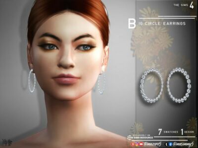 BIG Circle Earrings By Mazero5 Sims 4 CC