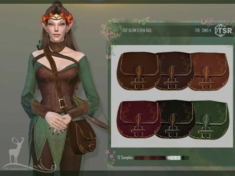 Blom Elven BAG By Dansimsfantasy Sims 4 CC