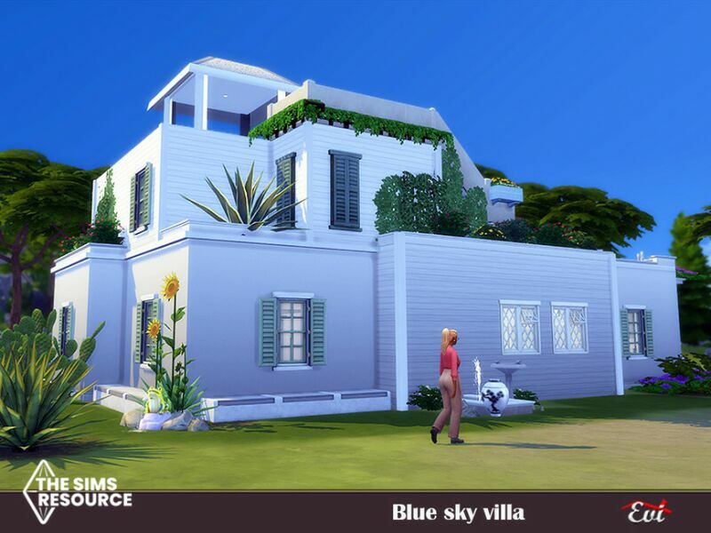 sims 4 cc blue sky villa no cc by evi 4