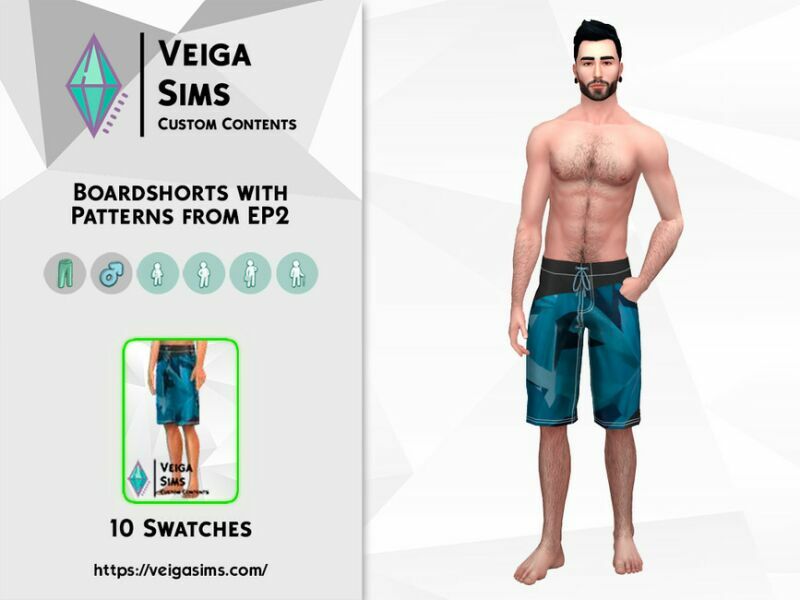 sims 4 cc boardshorts with patterns from ep2 2