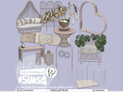 Boho Wedding SET Part 2 By Syboulette Sims 4 CC