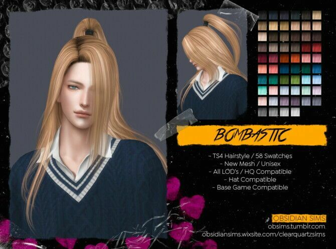 Bombastic Hairstyle Sims 4 CC