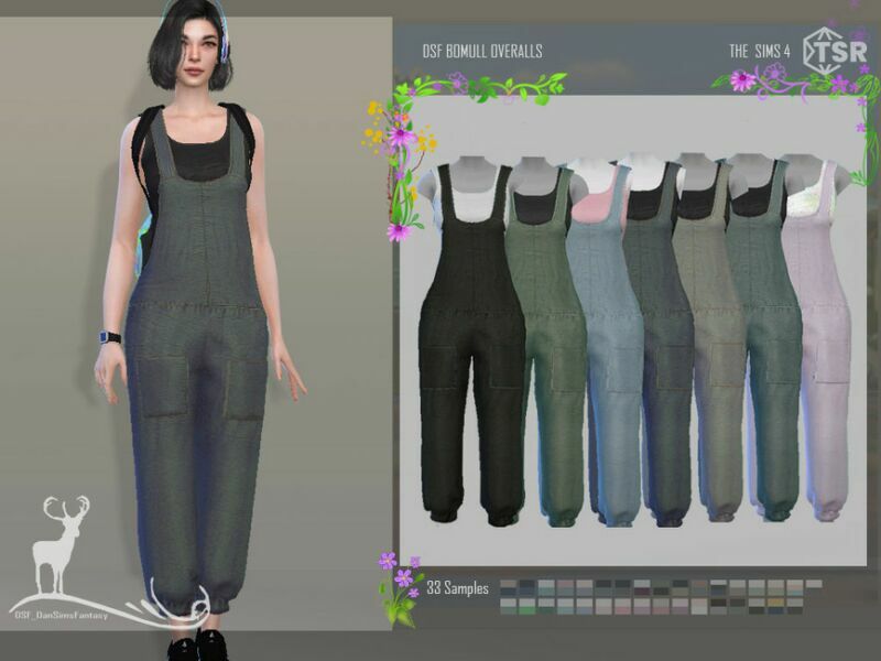 Bomull Overalls By Dansimsfantasy Sims 4 CC