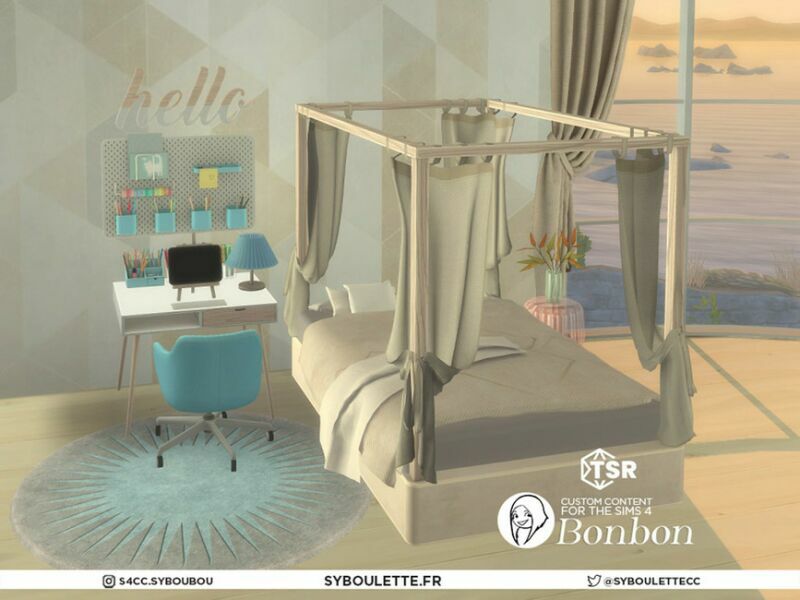 sims 4 cc bonbon bedroom set part 2 by syboubou 2