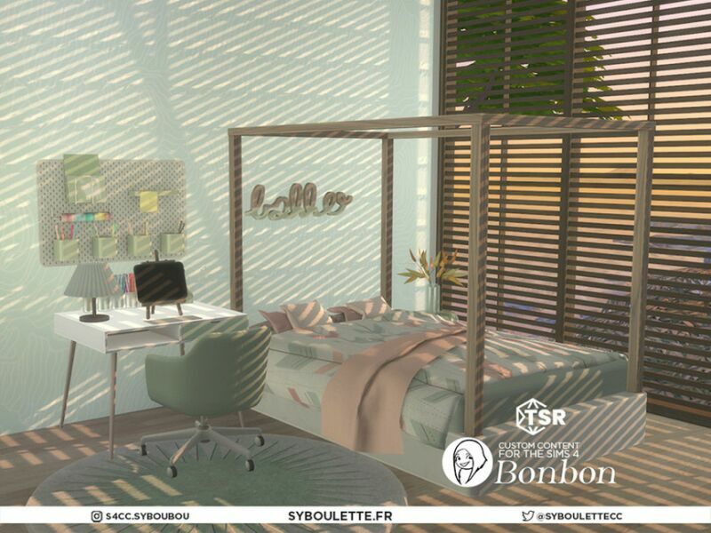 sims 4 cc bonbon bedroom set part 2 by syboubou 3