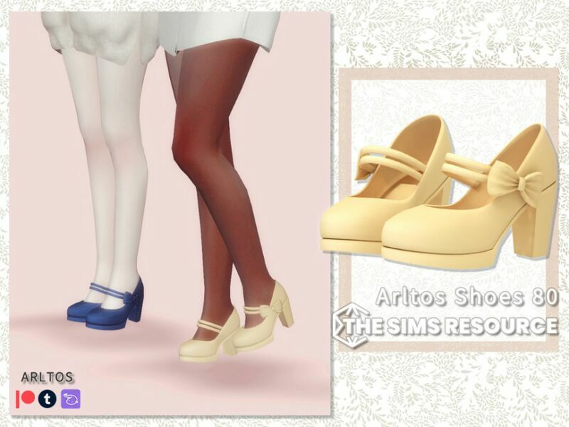 BOW High Heels / 80 By Arltos Sims 4 CC