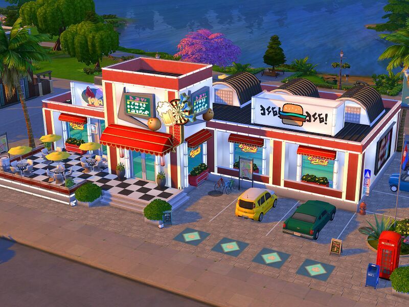 sims 4 cc bowling diner no cc by flubs79 2