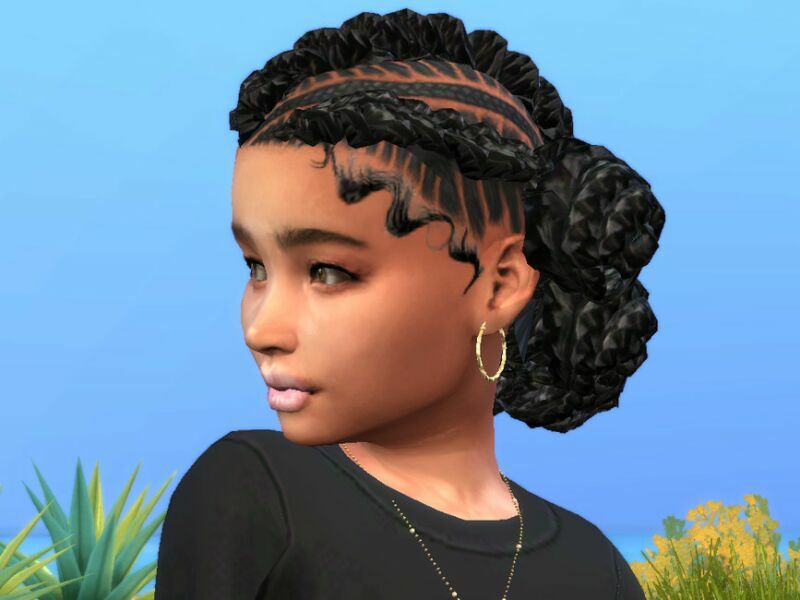 sims 4 cc braided wonder girl by drteekaycee 3