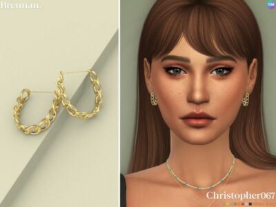 Brennan Earrings By Christopher067 Sims 4 CC