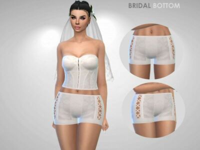 Bridal Bottom By Puresim Sims 4 CC