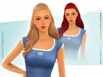 Brielle Hairstyle – Style 1 Sims 4 CC