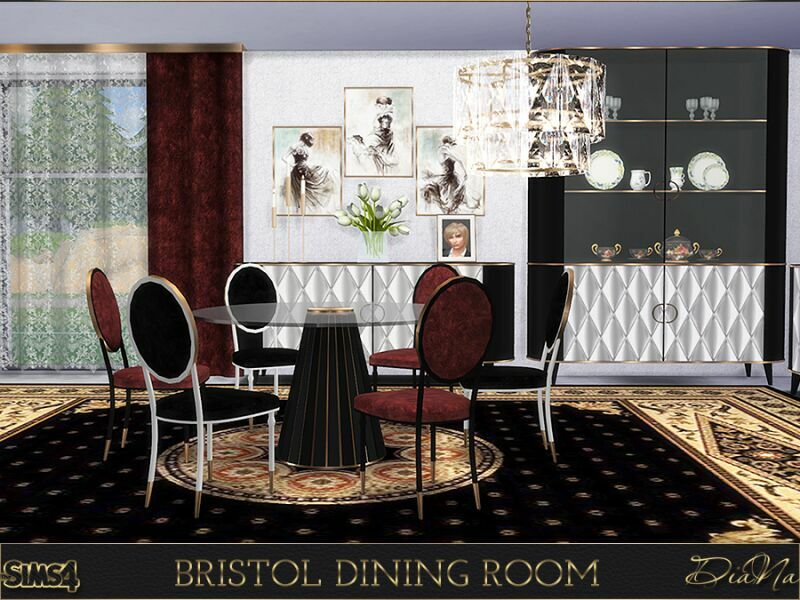 sims 4 cc bristol dining room by dianasims 2