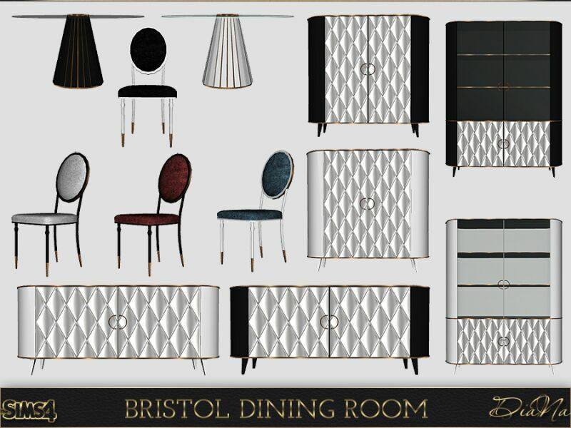 sims 4 cc bristol dining room by dianasims 3