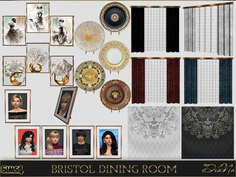 sims 4 cc bristol dining room by dianasims 4