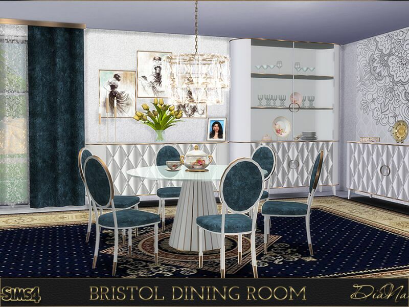 sims 4 cc bristol dining room by dianasims 5