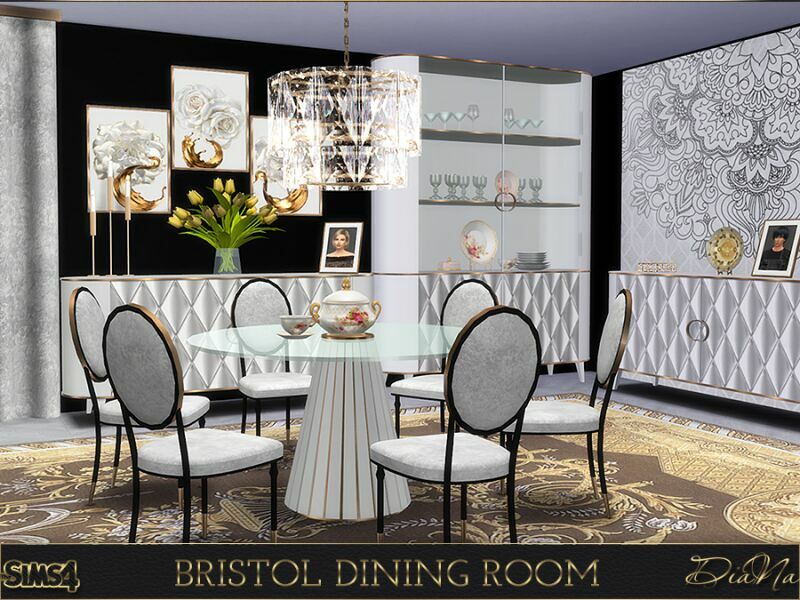 sims 4 cc bristol dining room by dianasims 6