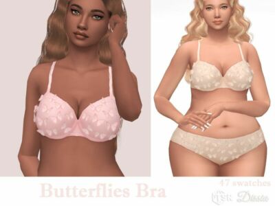 Butterflies BRA By Dissia Sims 4 CC