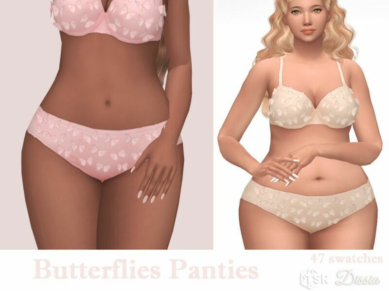 Butterflies Panties By Dissia Sims 4 CC