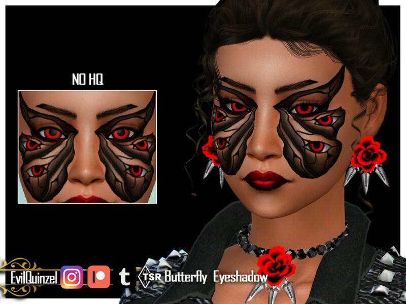 Butterfly Eyeshadow By Evilquinzel Sims 4 CC