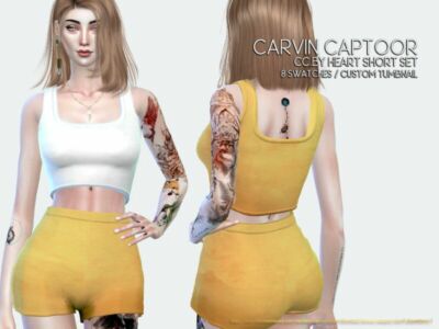 By Heart Short SET Sims 4 CC