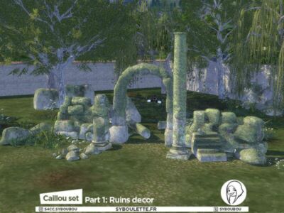 Caillou SET – Part 1: Ruins Decor Props By Syboubou Sims 4 CC