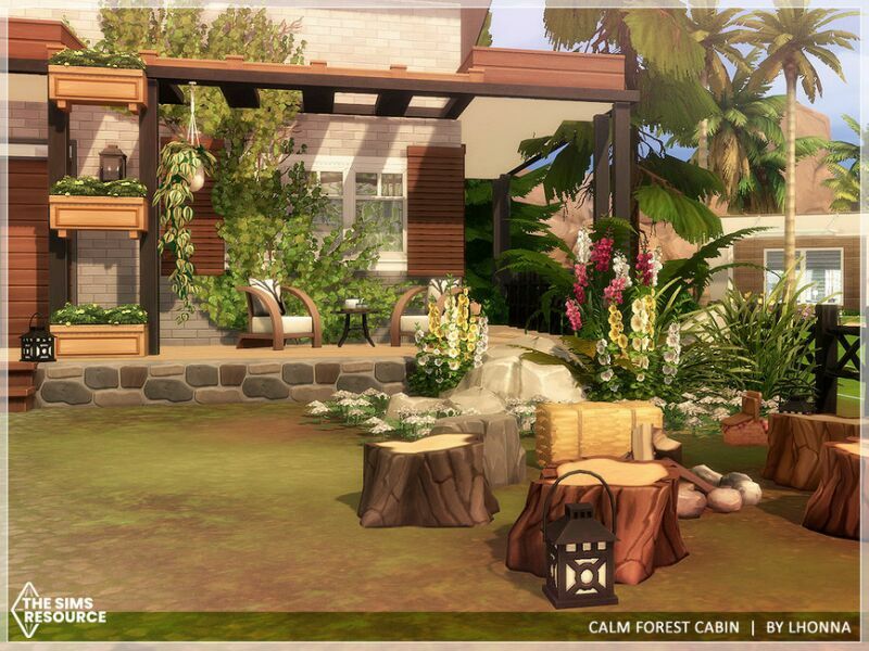 sims 4 cc calm forest cabin no cc by lhonna 2