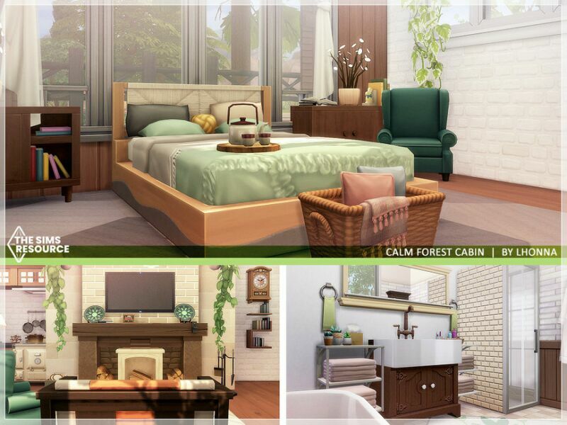 sims 4 cc calm forest cabin no cc by lhonna 6