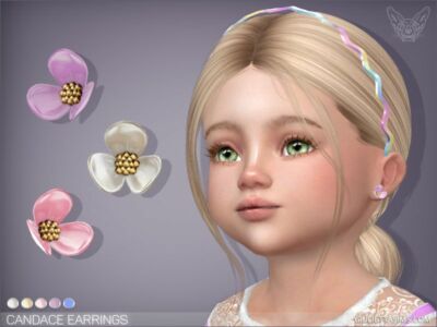 Candace Earrings For Toddlers By Giulietta Sims 4 CC