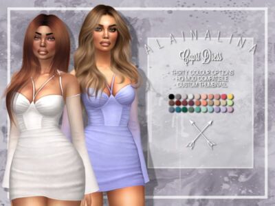 Capri Dress By Alainalina Sims 4 CC