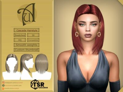 Cascada – Female Hairstyle Sims 4 CC