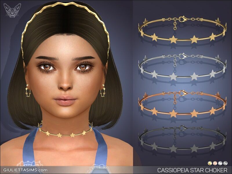 Cassiopeia Star Choker For Kids By Giulietta Sims 4 CC